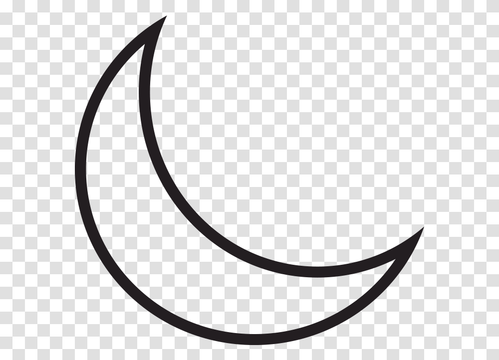 Drawing Of A Crescent Moon Download Circle, Nature, Outdoors, Outer Space, Night Transparent Png