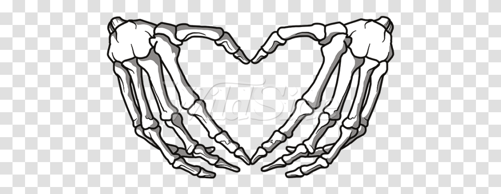 Drawing Of A Skeleton Hand Skeleton Hands Making A Heart, X-Ray, Ct Scan, Medical Imaging X-Ray Film Transparent Png
