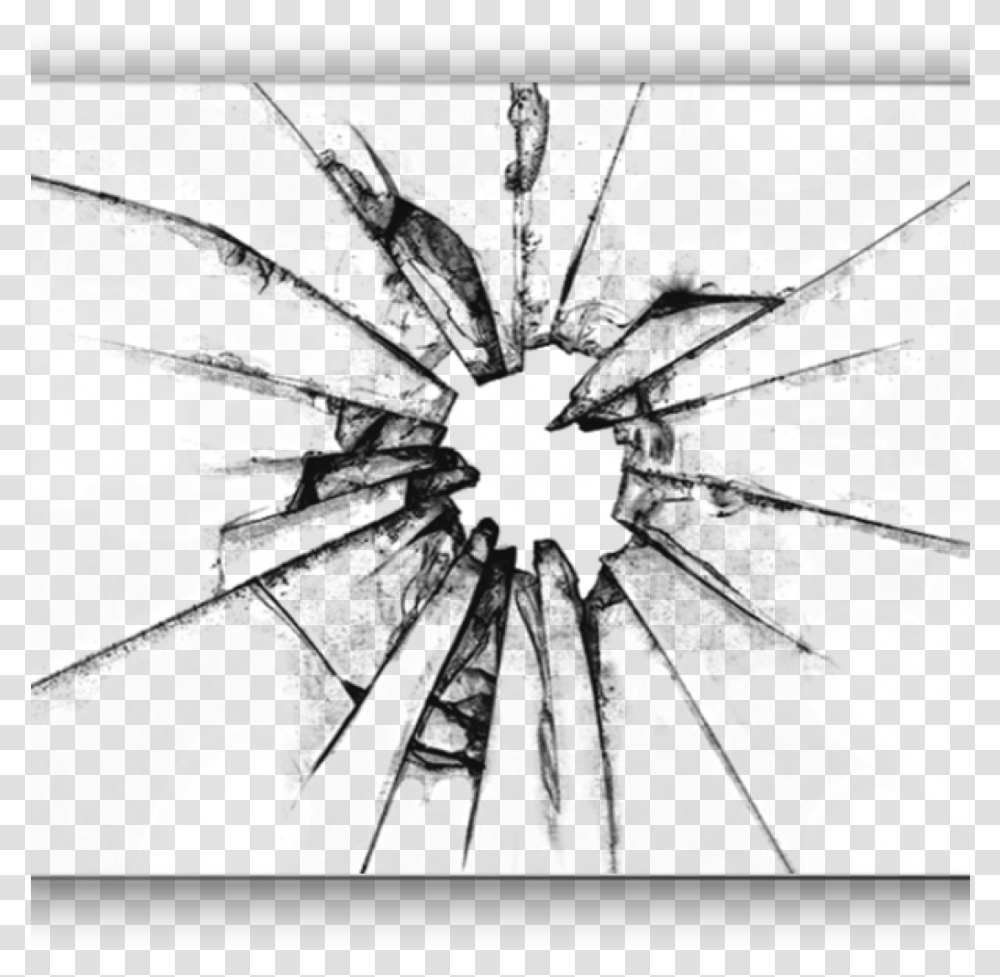 Drawing Of Broken Glass Broken Glass Google Search Seattle, Hole, Spider, Invertebrate, Animal Transparent Png