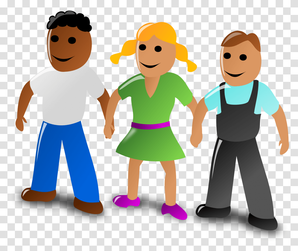 Drawing Of Happy People Holding Hands Free Image, Person, Human, Family, Girl Transparent Png