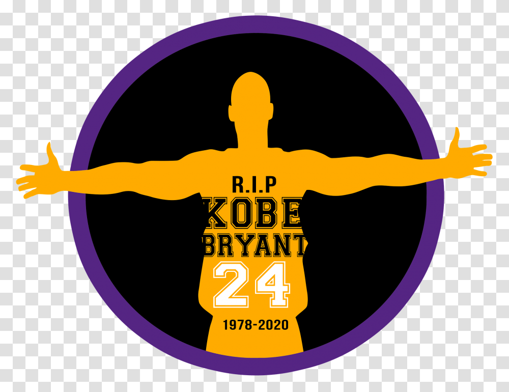 Drawing Of Kobe Bryant And Words R Kobe Bryant 24 Logo, Label, Alphabet Transparent Png