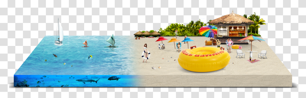 Drawing Of The Beach Image Transparent Png