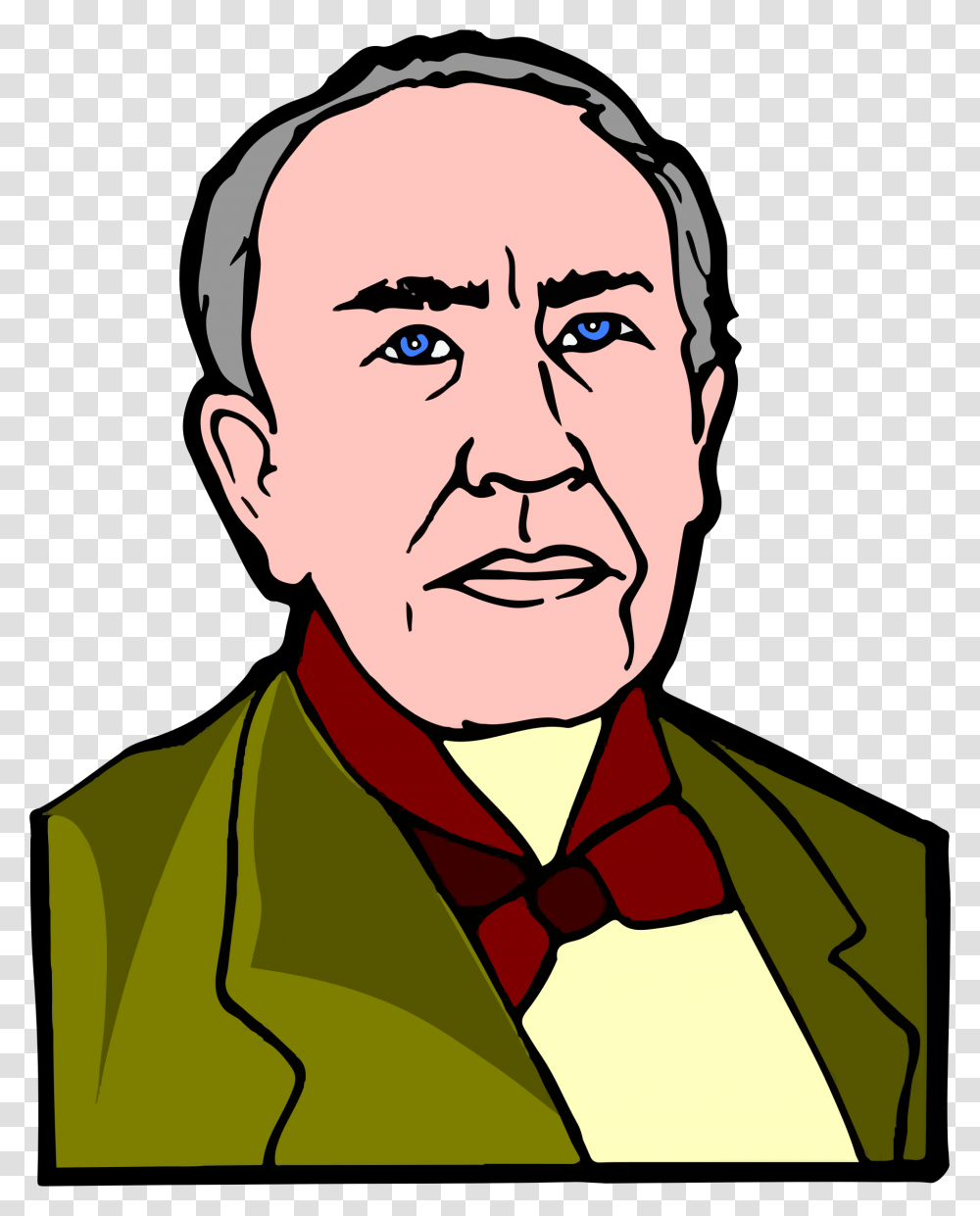 Drawing Of Thomas Edison Download Drawing Of Thomas Edison, Person, Human, Face, Performer Transparent Png