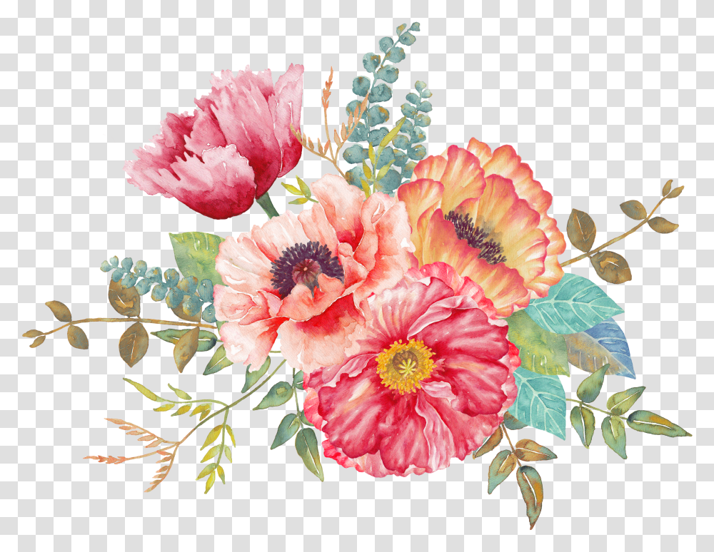 Drawing Paint Flower Pink Pressed Flowers Transparent Png