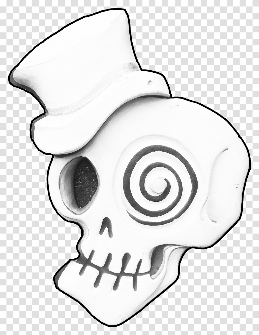 Drawing Party Day The Dead Clipart Skull, Rotor, Coil, Machine, Spiral Transparent Png
