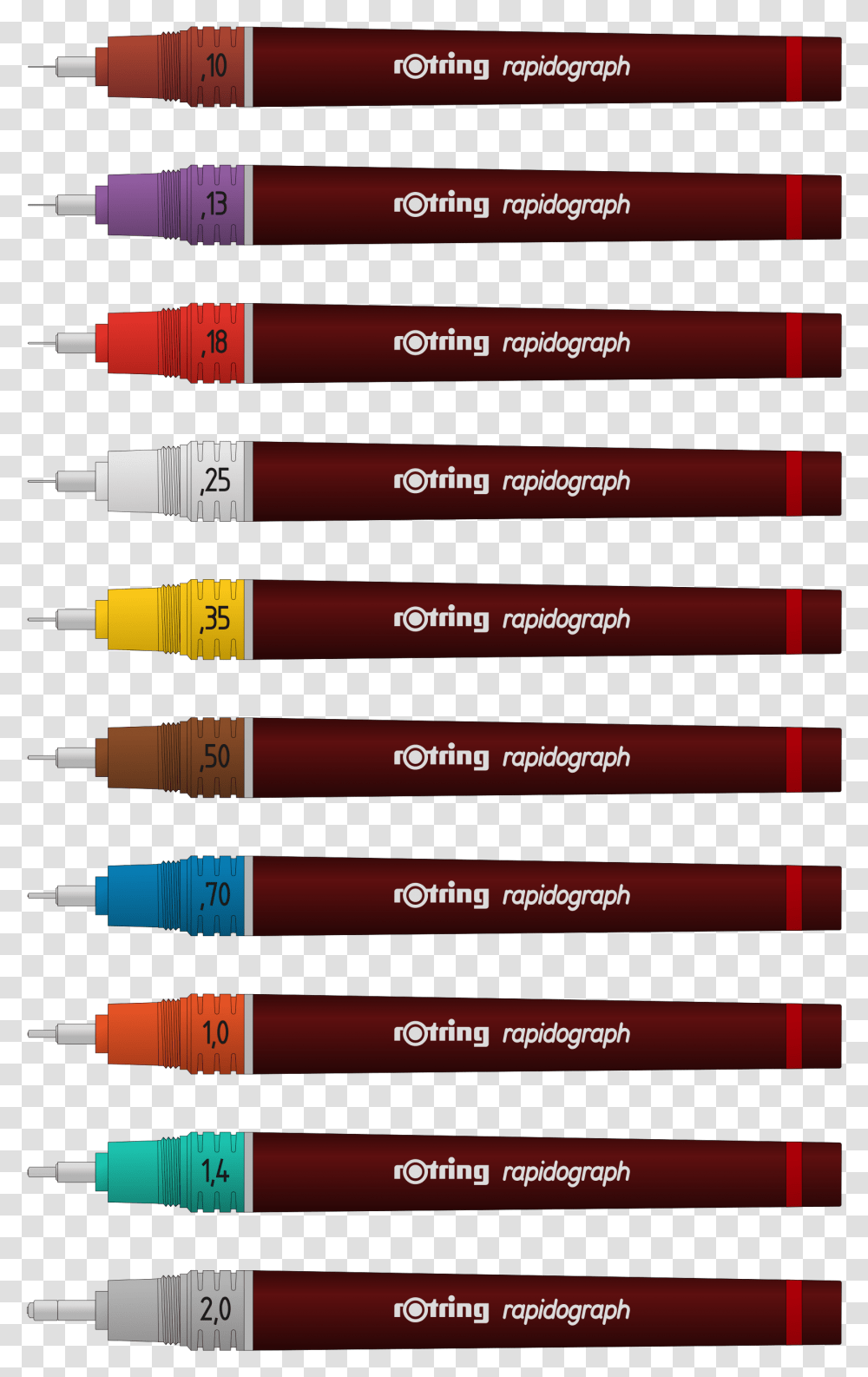Drawing Pen Rotring Pen Thickness, Marker Transparent Png