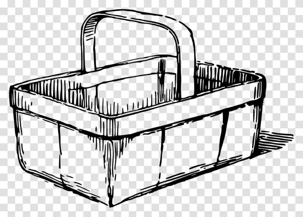 Drawing Picnic Baskets Line Art, Gray, World Of Warcraft Transparent Png