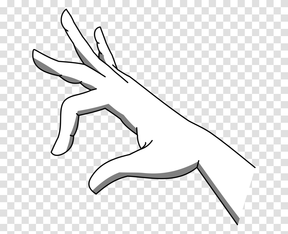 Drawing Pinch Hand Index Finger, Axe, Tool, Silhouette, Animal Transparent Png
