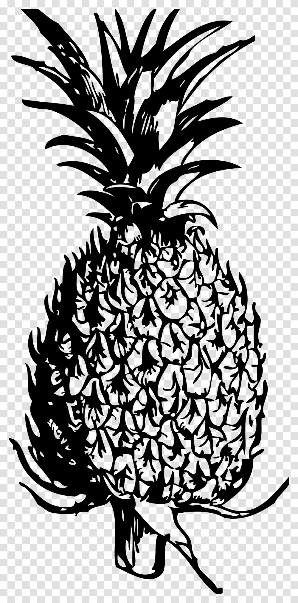 Drawing Pineapple Pine Apple Free Pineapple Clipart Free Pineapple Clipart Black And White, Gray, World Of Warcraft Transparent Png