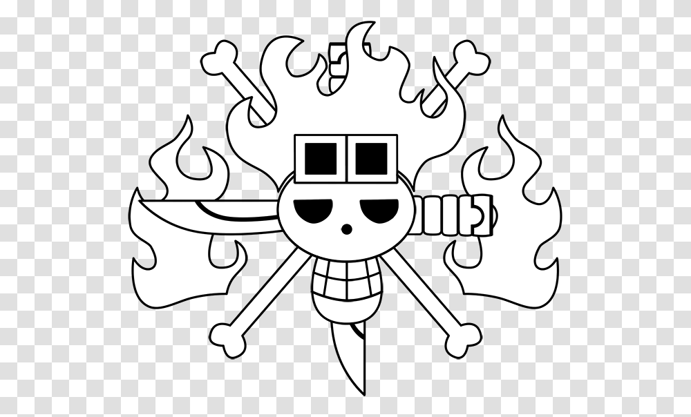 Drawing Pirates Kid One Piece Jolly Roger Kid Stencil Transparent Png Pngset Com