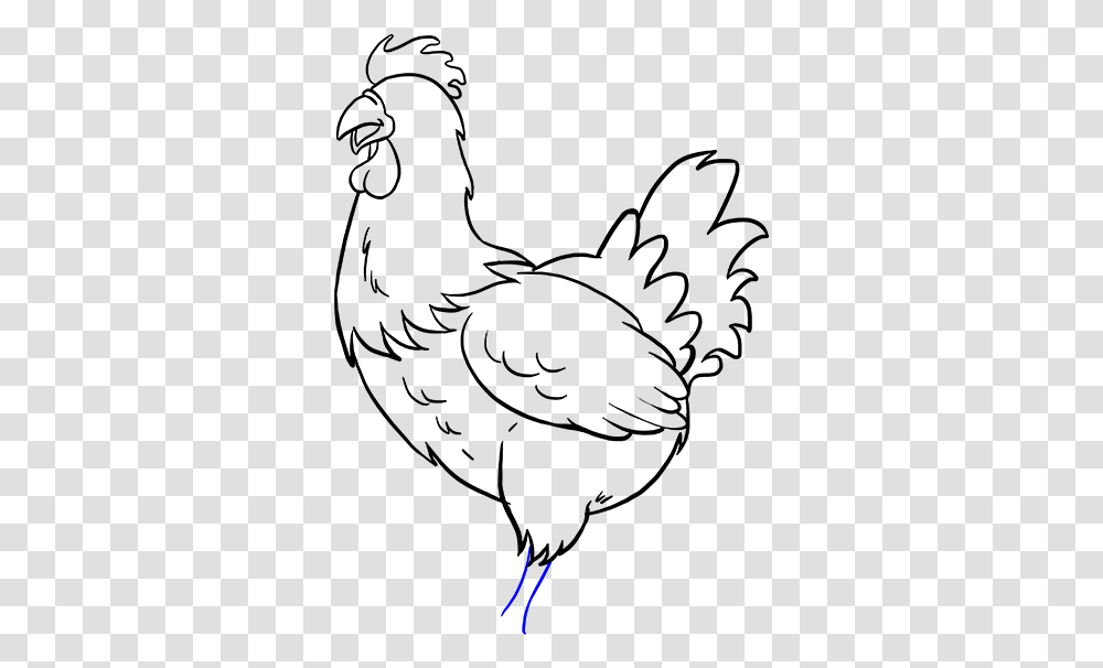 Drawing Polygons Chicken Chicken Drawing, Outdoors, Nature, Gray, Night Transparent Png