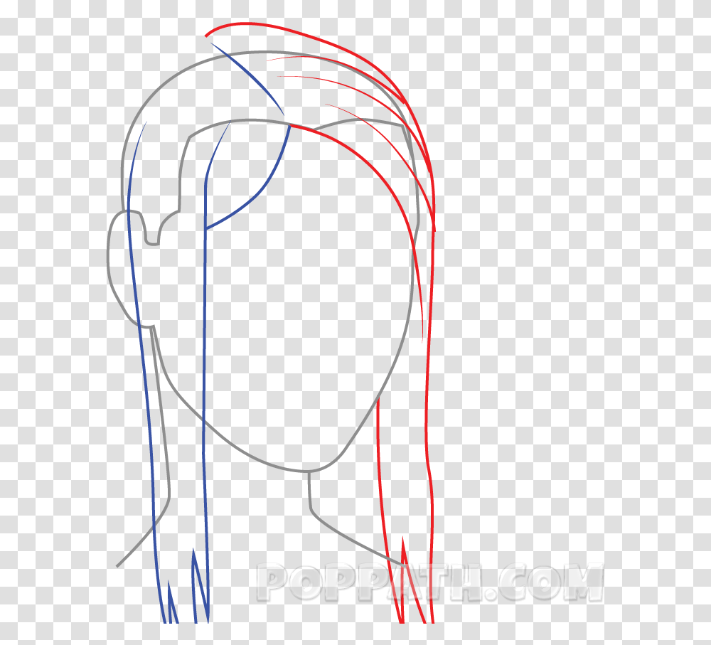 Drawing Ponytail Sketch, Bow, Electronics, Hair Transparent Png