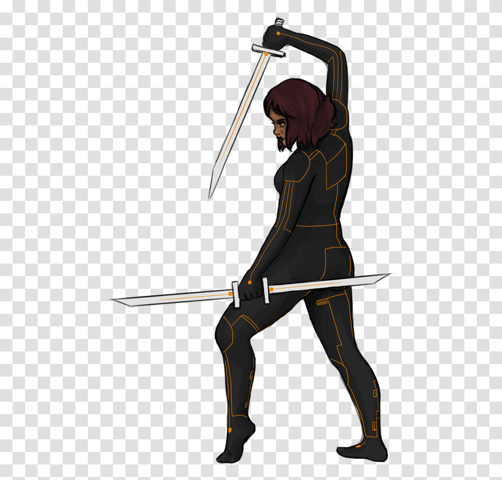 Drawing Poses Sword Sword Woman Poses Draw, Ninja, Person, Human, Duel Transparent Png