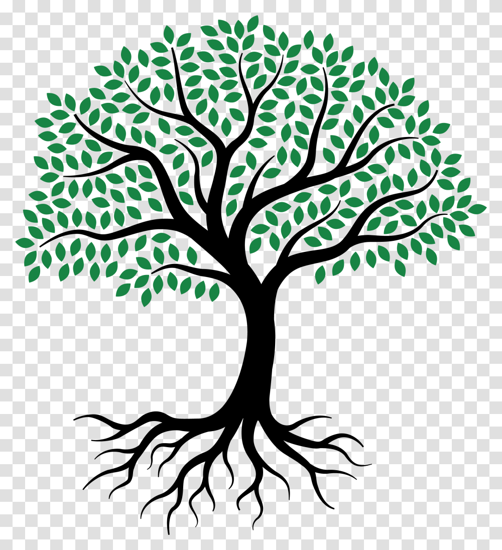 Drawing Root Tree Sketch Draw Tree With Roots, Green, Leaf, Plant, Graphics Transparent Png