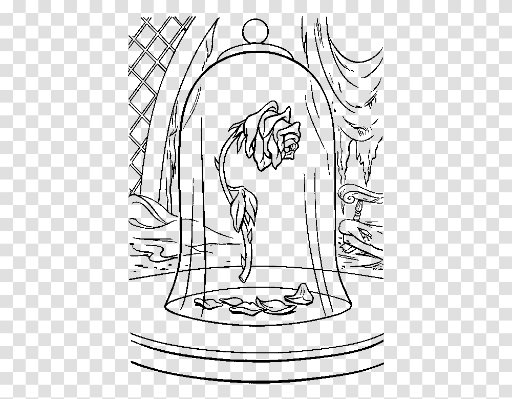 Drawing Roses Beauty And The Beast Drawing Disney Beauty And The Beast Rose, Gray, World Of Warcraft Transparent Png