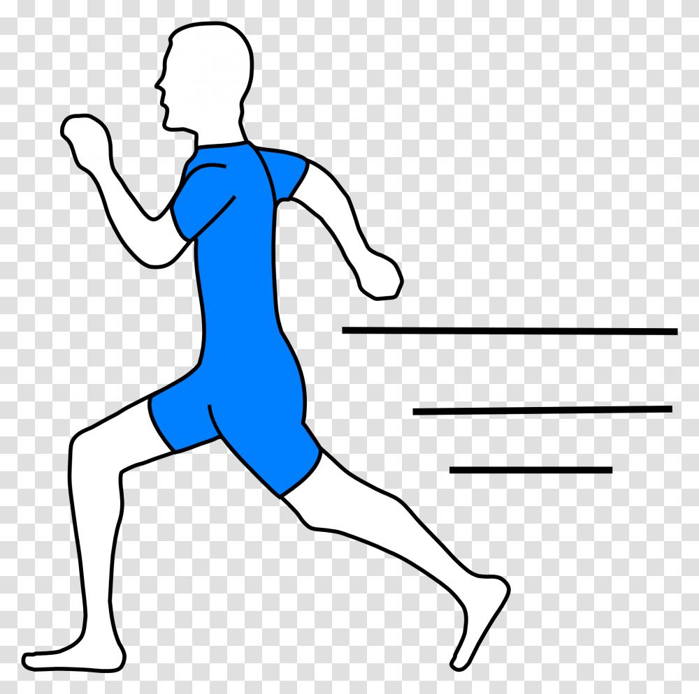 Drawing Running Athlete Draw A Person Running Easy, Kicking, Sphere, People, Shorts Transparent Png