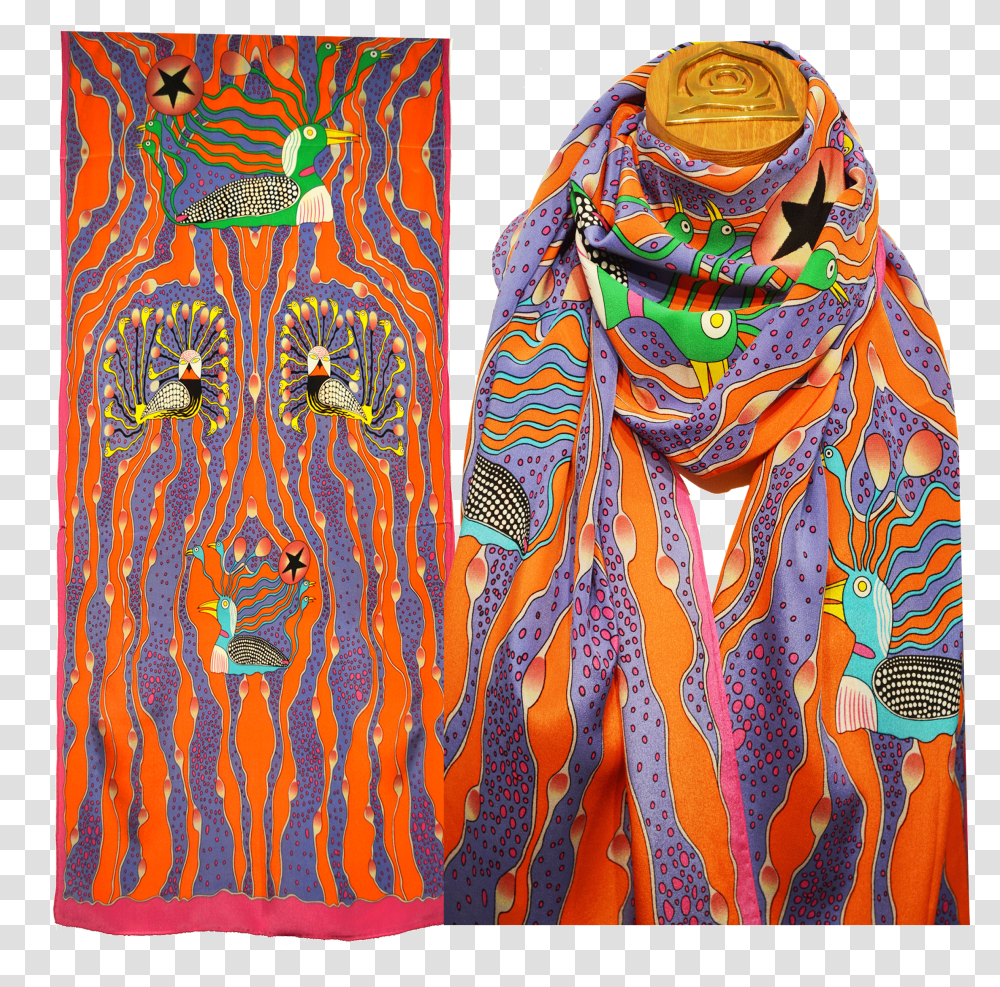 Drawing Scarf Fabric Art Textile Inuit, Apparel, Painting, Rug Transparent Png