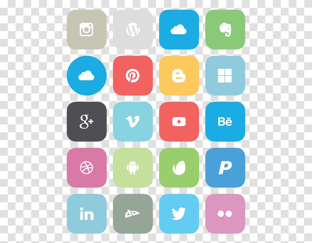 Drawing Social Vector Flat Icons Facebook Instagram, Electronics, Calculator, Computer Keyboard, Computer Hardware Transparent Png