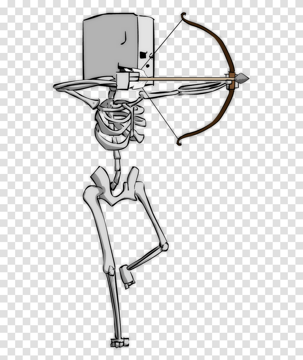 Drawing Sports Skeleton, Slingshot Transparent Png