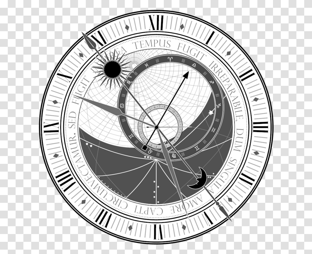 Drawing Steampunk Clock Prague Astronomical Clock Tattoo, Clock Tower, Architecture, Building, Compass Transparent Png