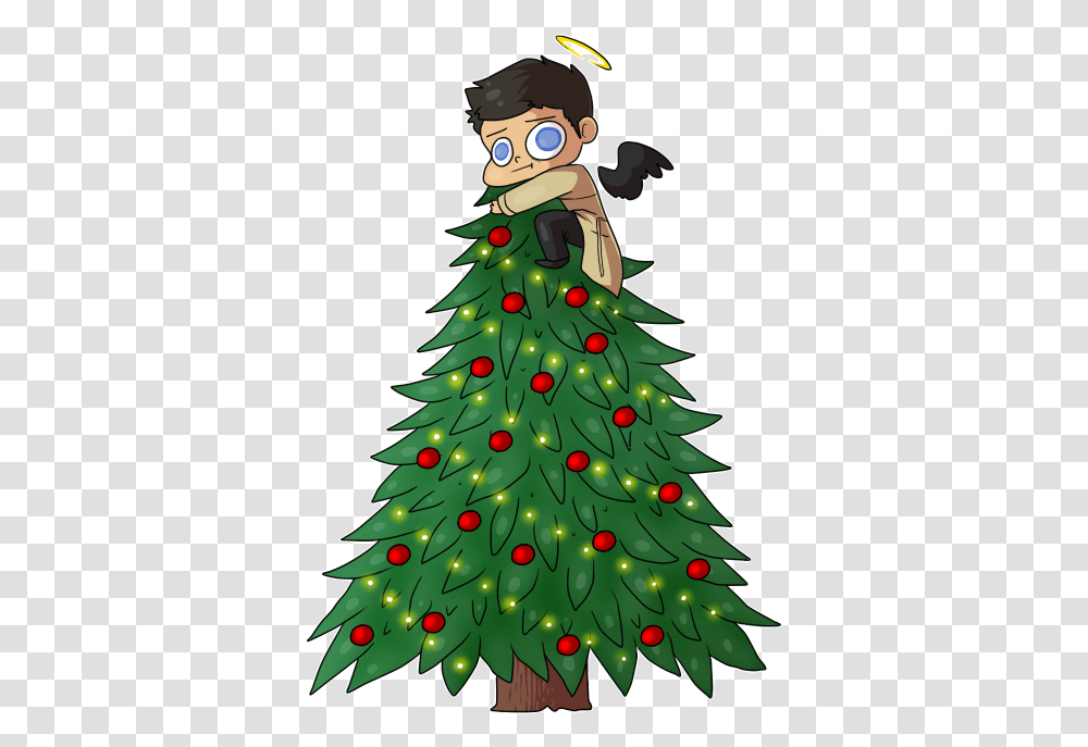 Drawing Supernatural Castiel Spn Cas Spn Art Spnart Castiel Christmas Angel, Tree, Plant, Christmas Tree, Ornament Transparent Png