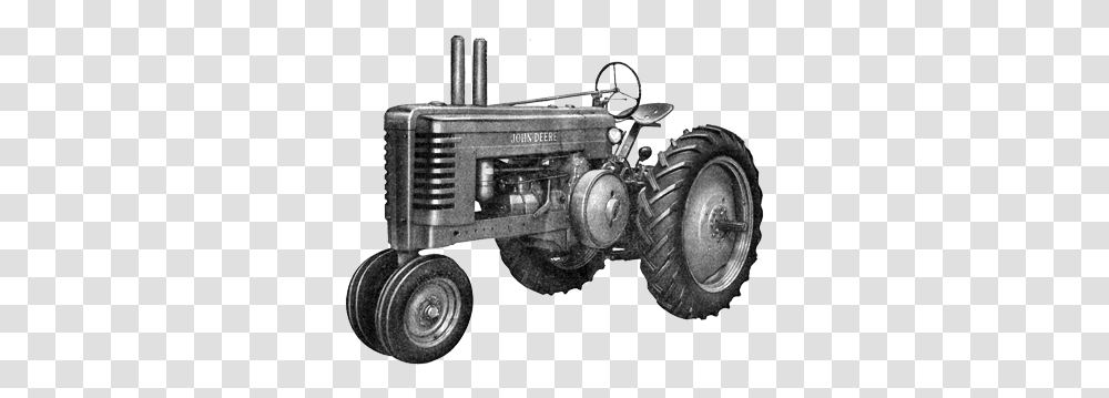 Drawing Tractors Tractor Line & Clipart Free Old John Deere Tractor, Machine, Wheel, Electronics, Vehicle Transparent Png