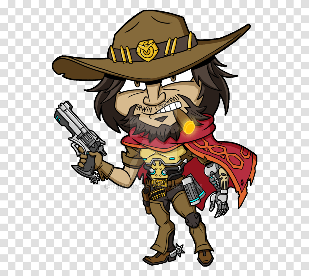 Drawing Transprent Banner Black Mccree, Person, Human, Helmet, Clothing Transparent Png