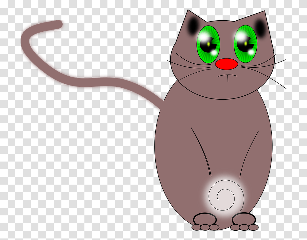 Drawing Vector Cat Green Eyes Domestic Short Haired Cat, Animal, Mammal, Snowman, Outdoors Transparent Png