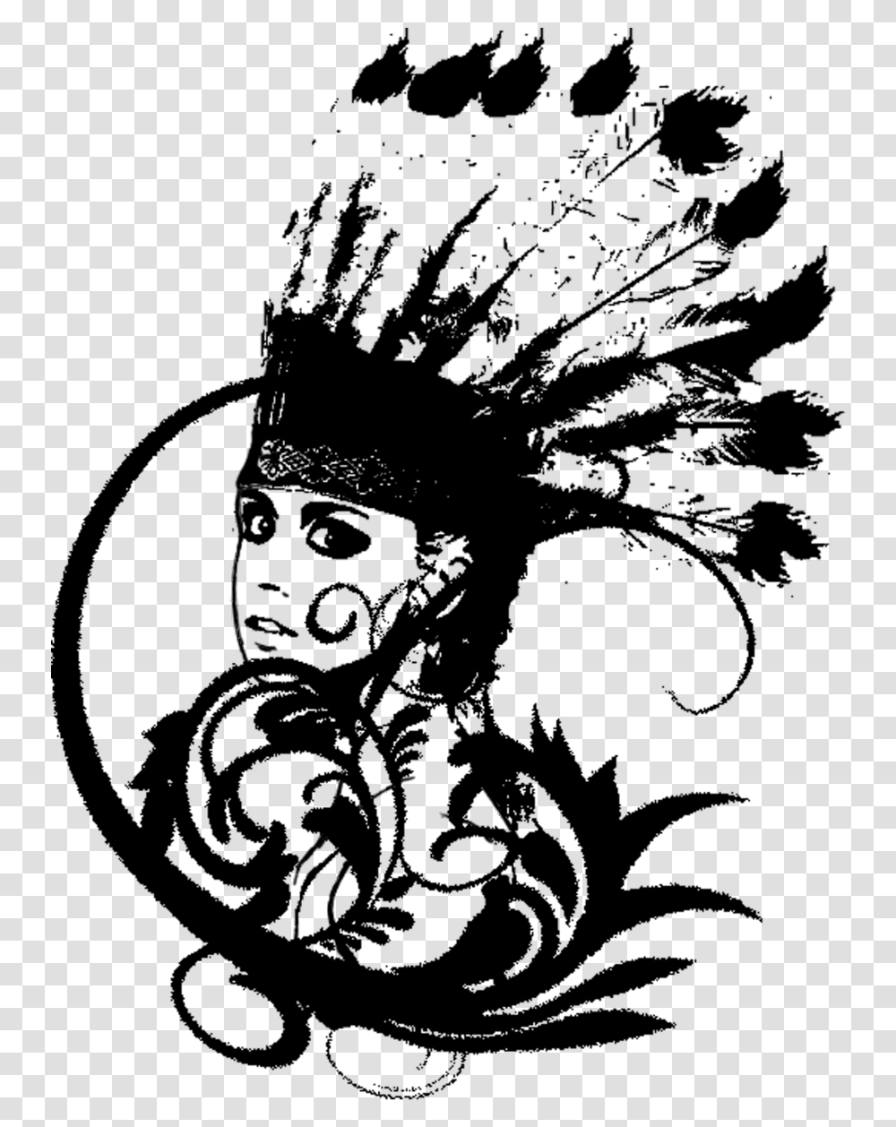 Drawing Visual Arts Silhouette Clip Art Gambar Tribal Hitam Putih, Nature, Outdoors, Astronomy, Outer Space Transparent Png