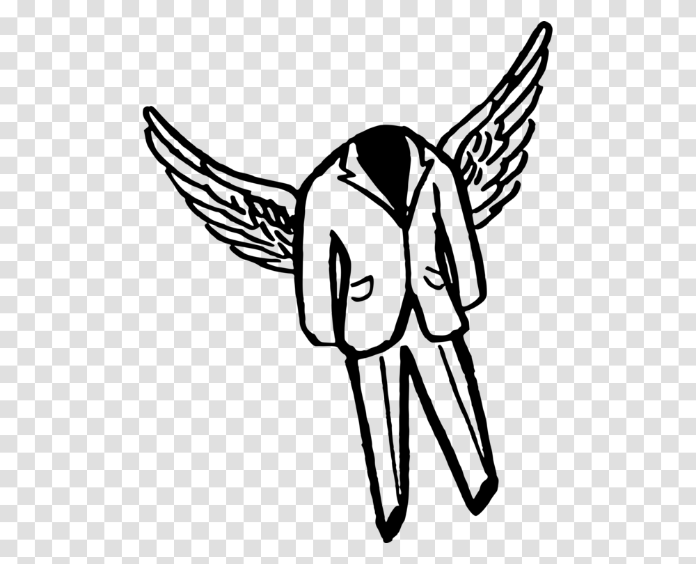 Drawing Wingsuit Flying Angel, Gray, World Of Warcraft Transparent Png