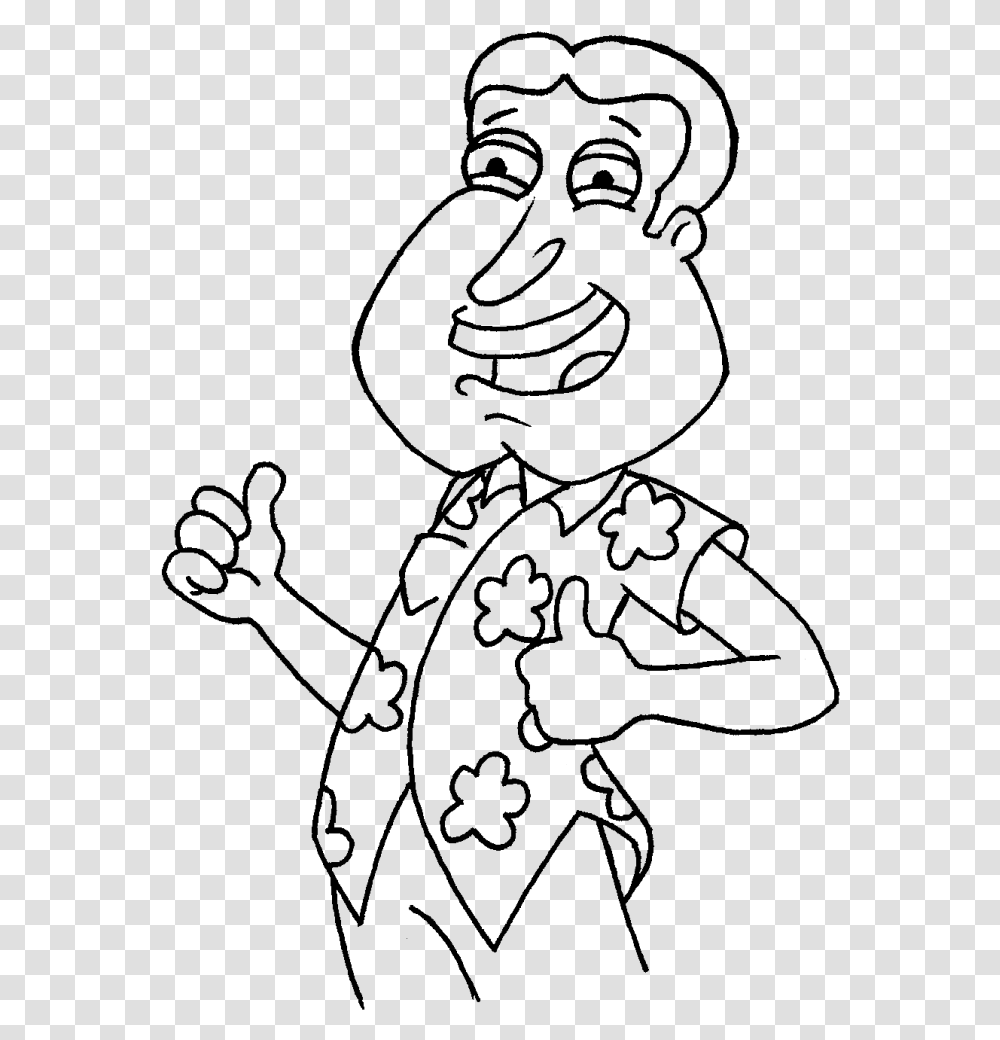 Drawings Of Family Guy Colouring Pages Family Guy Character Drawings, Gray, World Of Warcraft Transparent Png