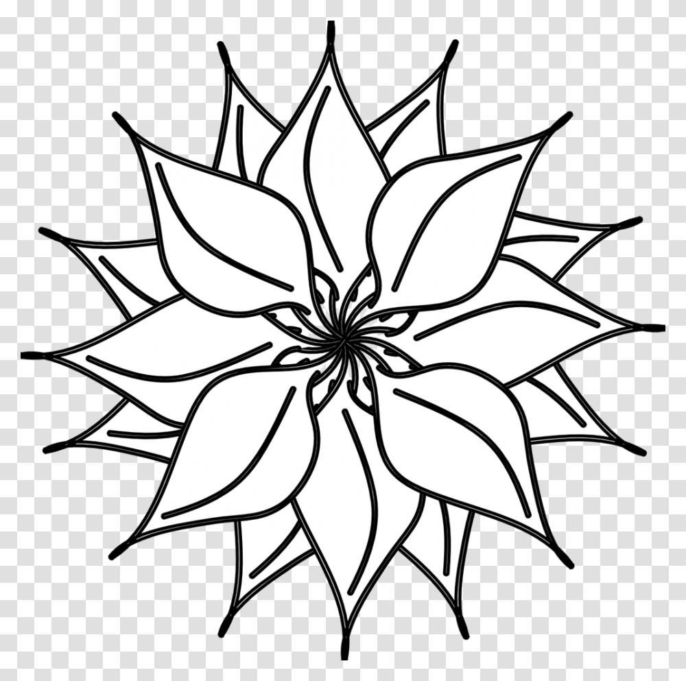 Drawings Of Flowers In Black And White Gallery Images, Pattern, Floral Design Transparent Png