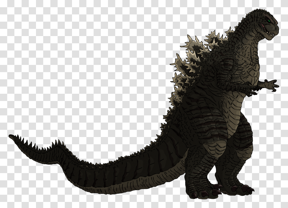 Drawn Alligator Godzilla Godzilla With No Background, Snake, Reptile, Animal, Dragon Transparent Png