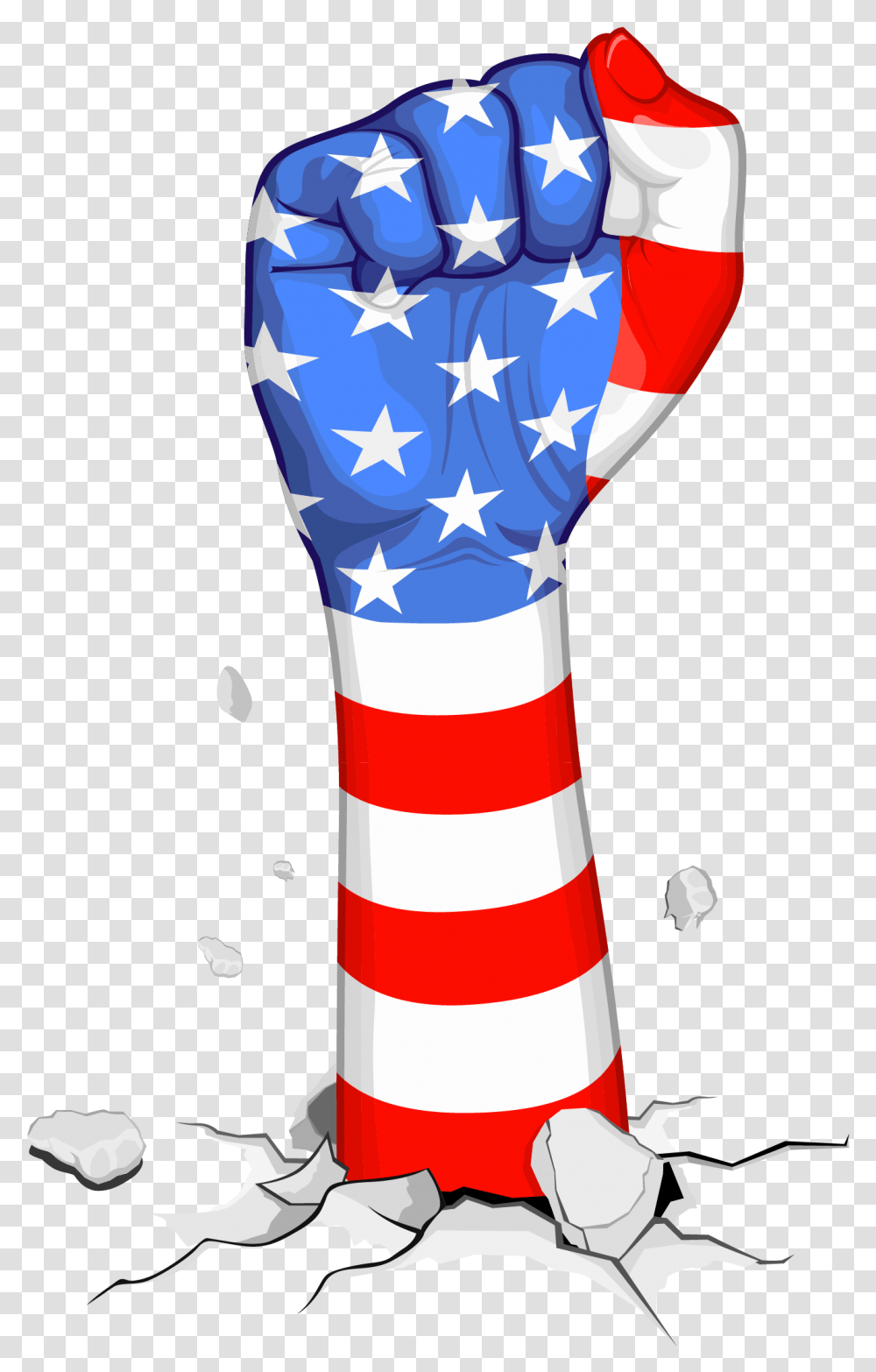 Drawn American Flag American Flag Fist, Tower, Architecture, Building, Lighthouse Transparent Png