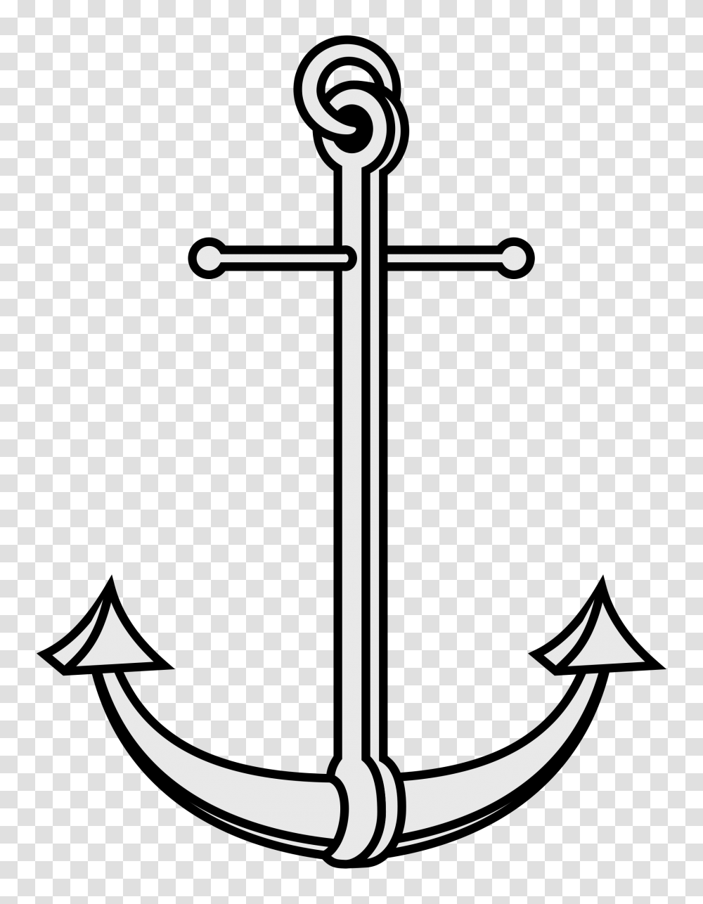 Drawn Anchor Heraldic, Hook, Cross Transparent Png