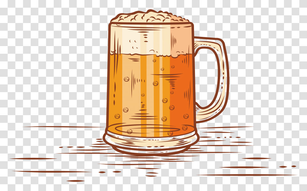 Drawn Beer Beer Cup Hand Drawn Beer Mug, Glass, Stein, Jug, Beer Glass Transparent Png