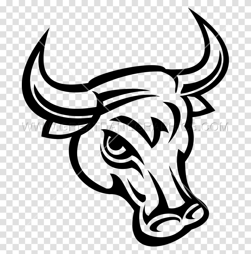 Drawn Bulls Bull Head Bull Head Black And White, Antelope, Mammal, Animal Transparent Png