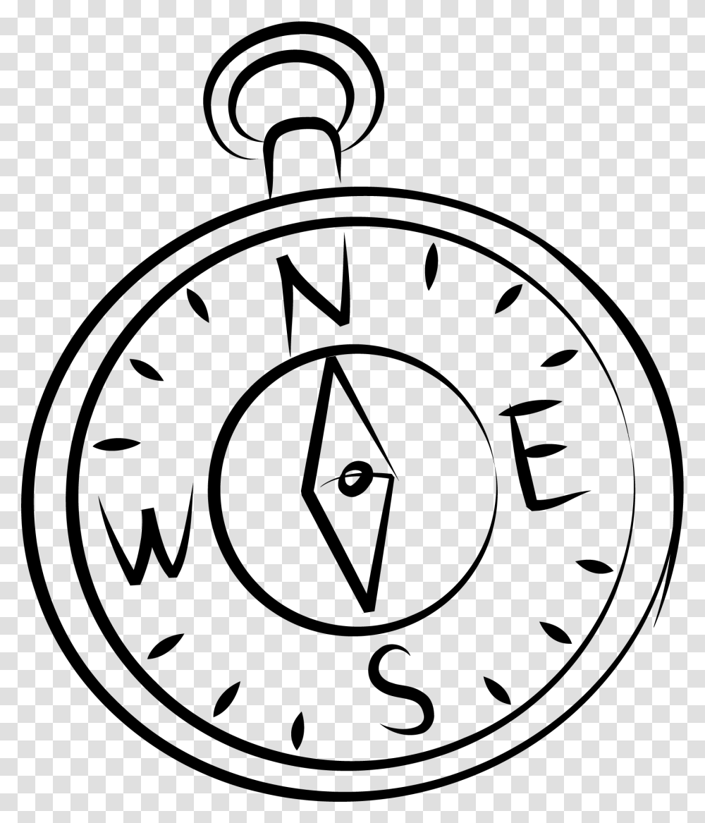 Drawn Clock Black And White, Cross, Silhouette, Leaf Transparent Png