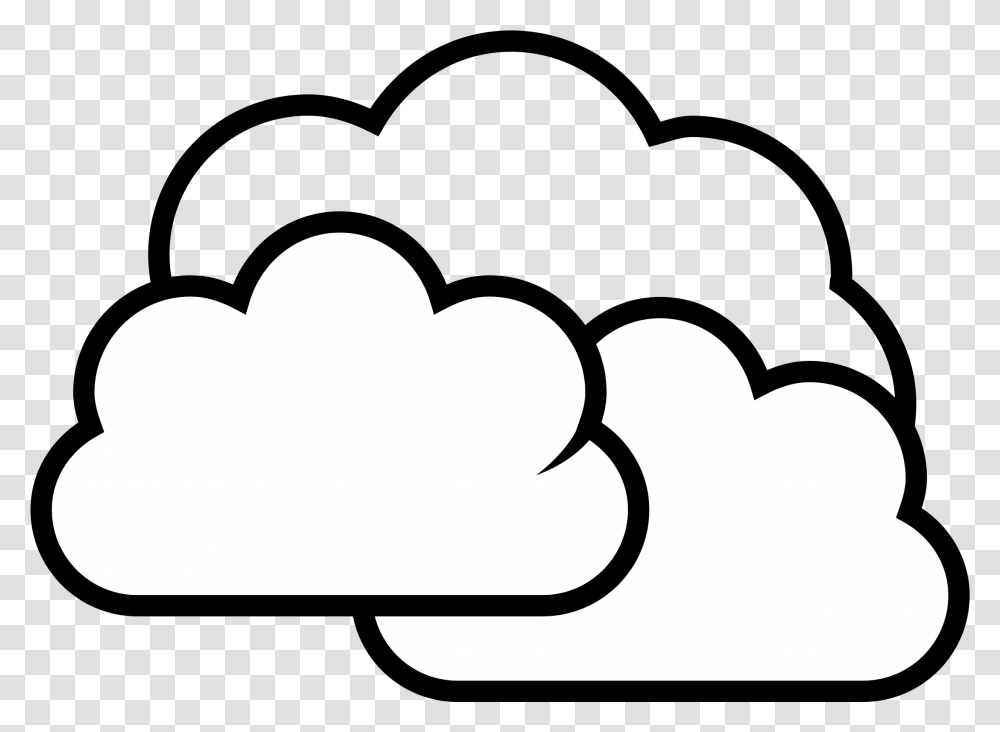 Drawn Cloud Cartoon Cloudy Clipart, Stencil, Hand Transparent Png
