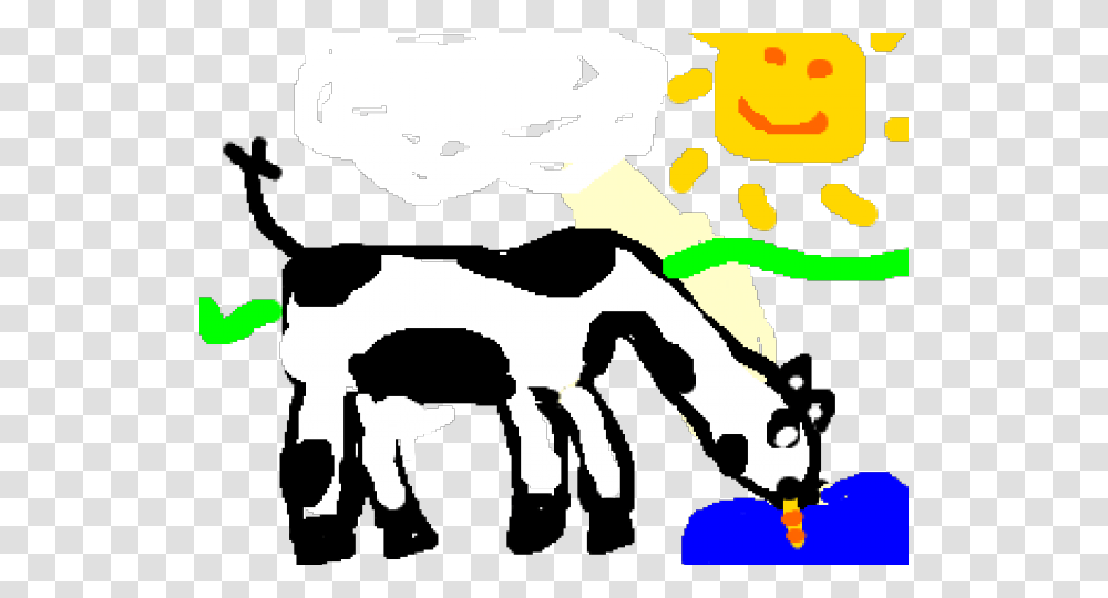Drawn Cow, Crowd, Stencil Transparent Png