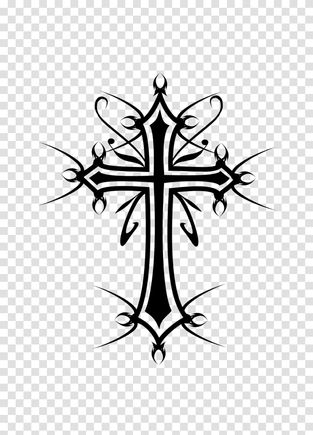 Drawn Cross Black And White, Gray, World Of Warcraft Transparent Png