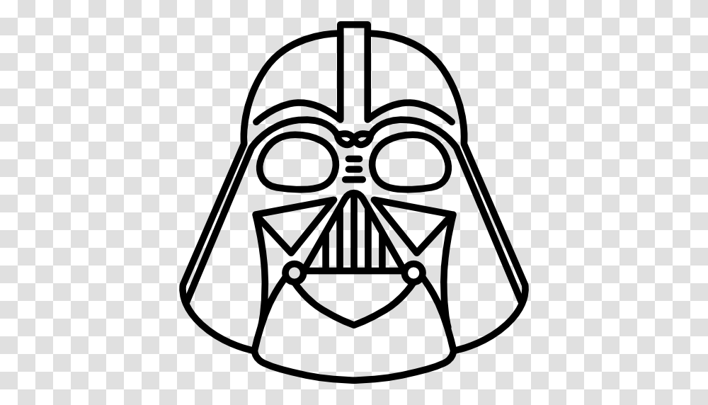 Drawn Darth Vader White, Stencil, Lawn Mower, Tool Transparent Png