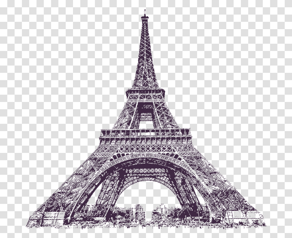 Drawn Eiffel Tower Eiffel Tower, Architecture, Building, Spire, Steeple Transparent Png