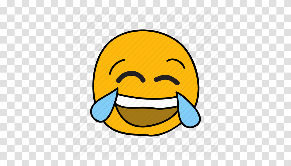 Drawn Emoji Face Hand Laughing Messenger Tears Icon, Label, Plant, Food Transparent Png