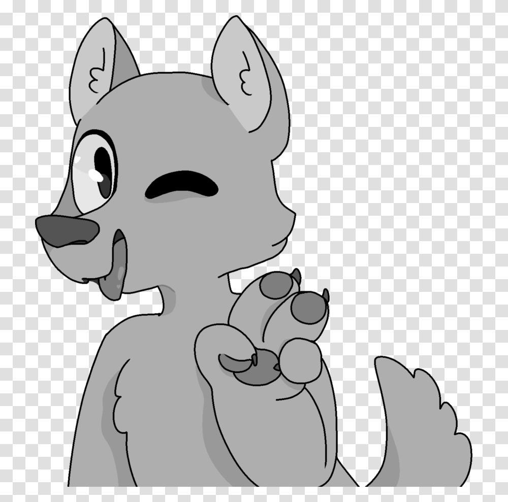 Drawn Furry Coyote Cute Furry Wolf Base, Hand, Stencil, Snowman, Winter Transparent Png