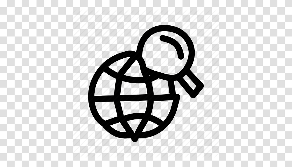 Drawn Globe Hand Internet Magnifier Navigation Search Icon, Key Transparent Png