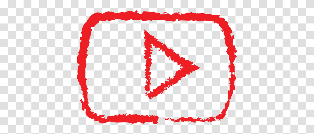 Drawn Grunge Line Media Social Youtube Icon, Triangle, Star Symbol Transparent Png