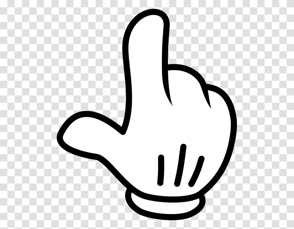 Drawn Hand Gesture Mickey, Stencil, Silhouette Transparent Png