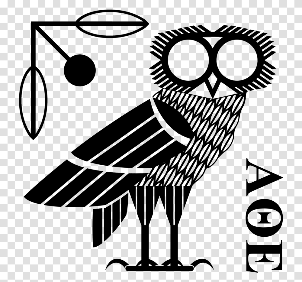 Drawn Illuminati Owl Owl Of Minerva Art, Gray, World Of Warcraft Transparent Png