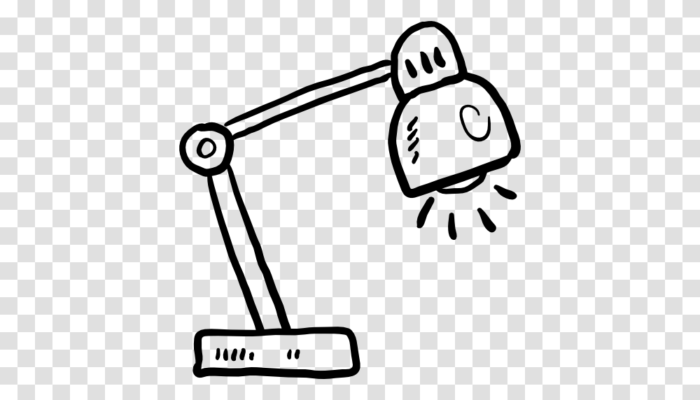 Drawn Lamp Black And White Cartoon, Lawn Mower, Tool, Sport, Sports Transparent Png